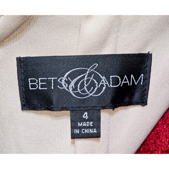 Betsy & Adam Black Lace Floral Nude Underlay Open Back Maxi Dress Size 4 2223 - Picture 8 of 16